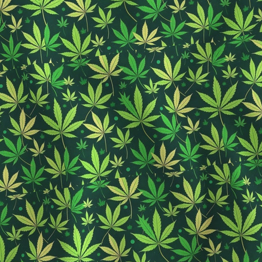 Fabric in Tropical Jungle Leaves Repeating Green Foliage Pattern