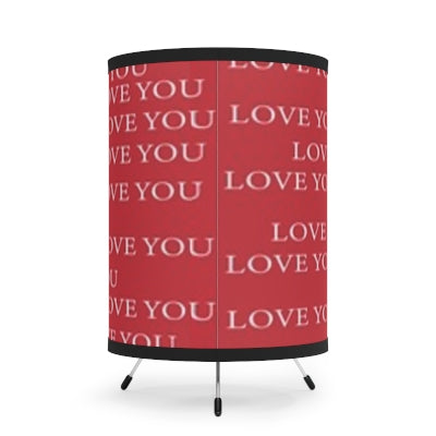 Romantic Tripod Lamp, Love You Shade, Gift for Couples, Bedroom Decor, Valentine's Day, Unique Home Accents, Modern Lighting