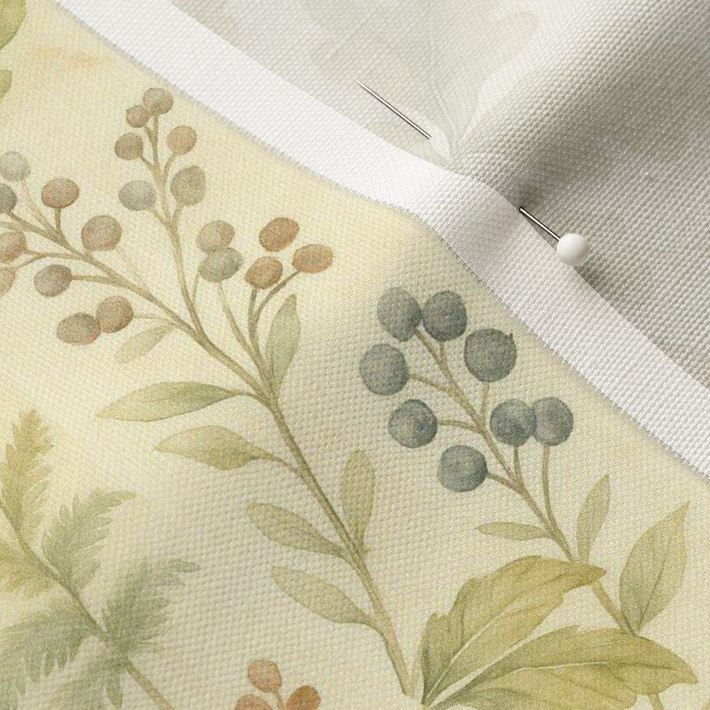 Curtain in Autumn Woodland Watercolor Leaves & Acorns