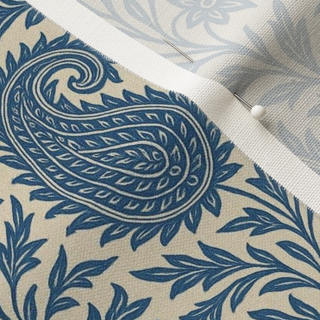 Placemat in Classic Blue Paisley Traditional Persian Motif Pattern