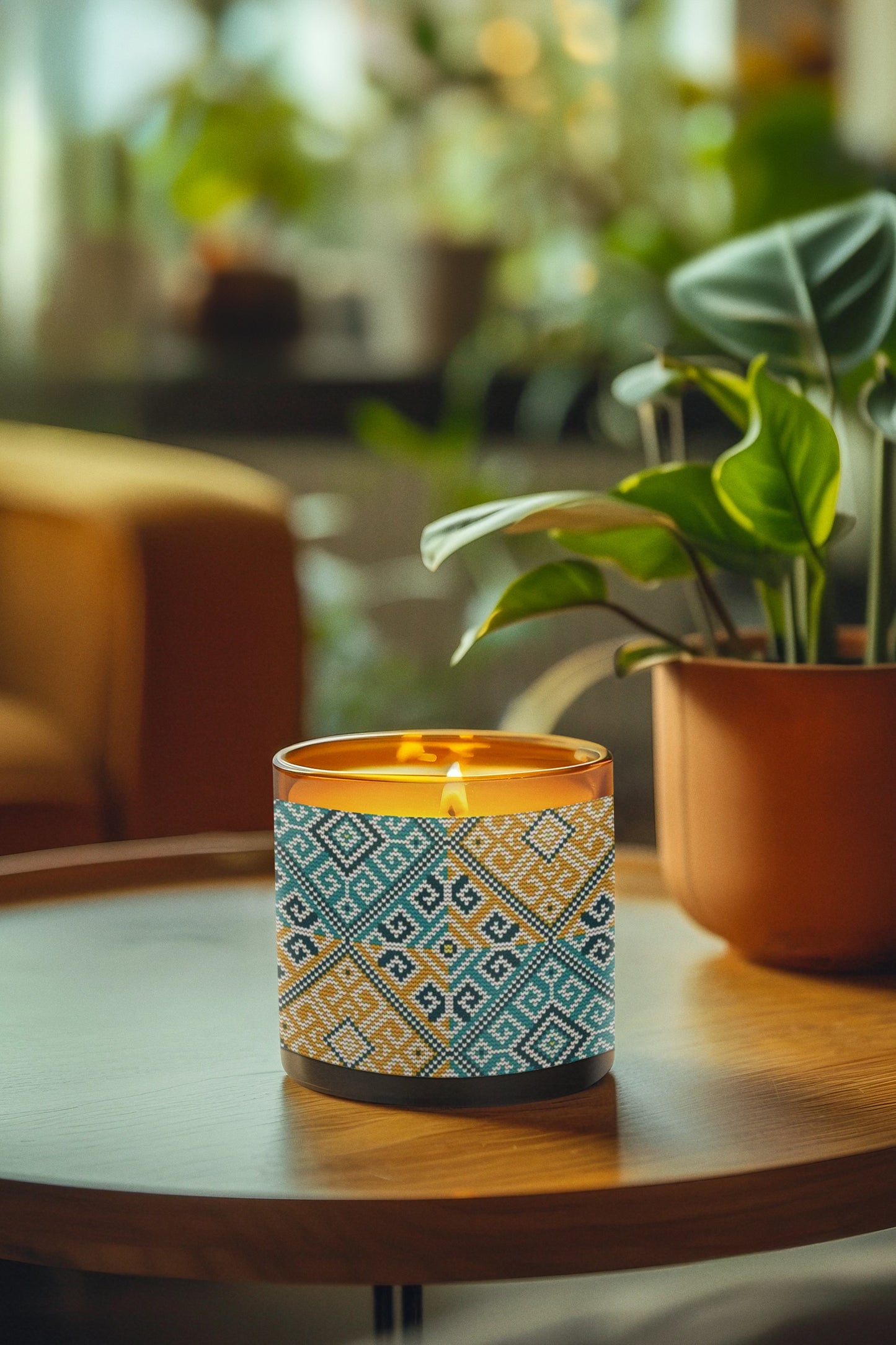 Bohemian Scented Candle - Full Glass, 11oz | Decorative Home Gift for Relaxation, Meditation, Aromatherapy, Home Decor, Party Favors
