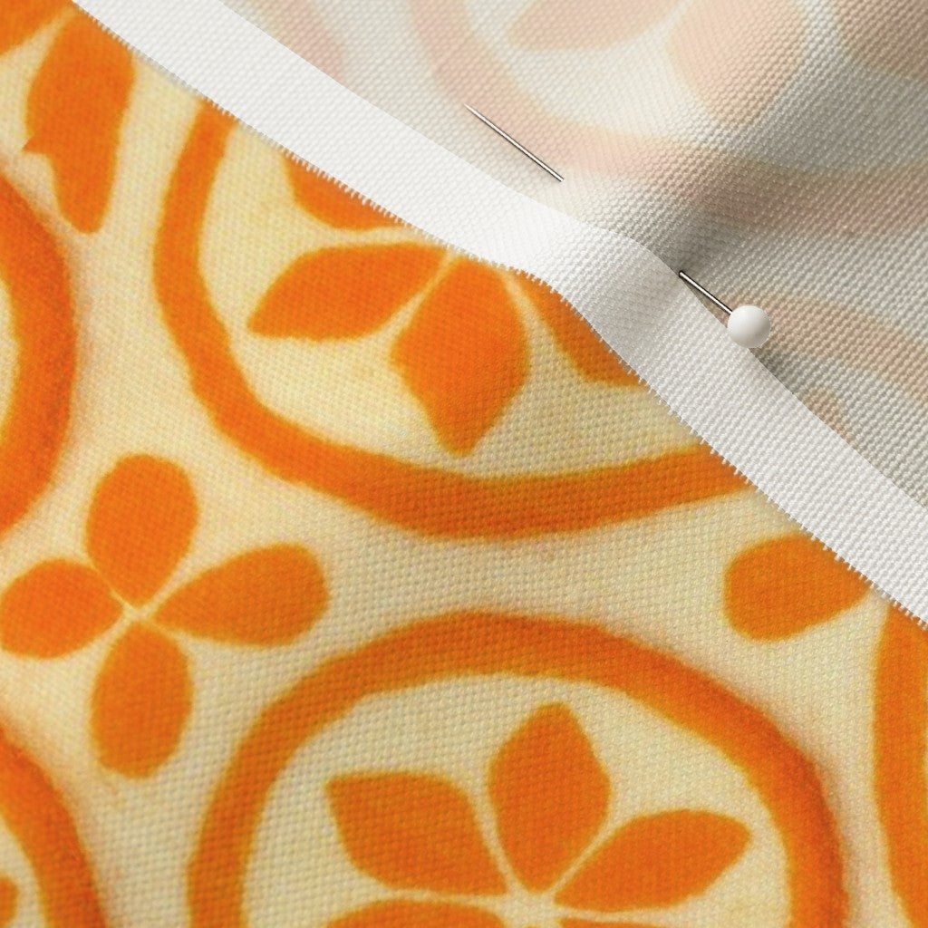 Curtain in Citrus Medallion Mediterranean Tile Pattern