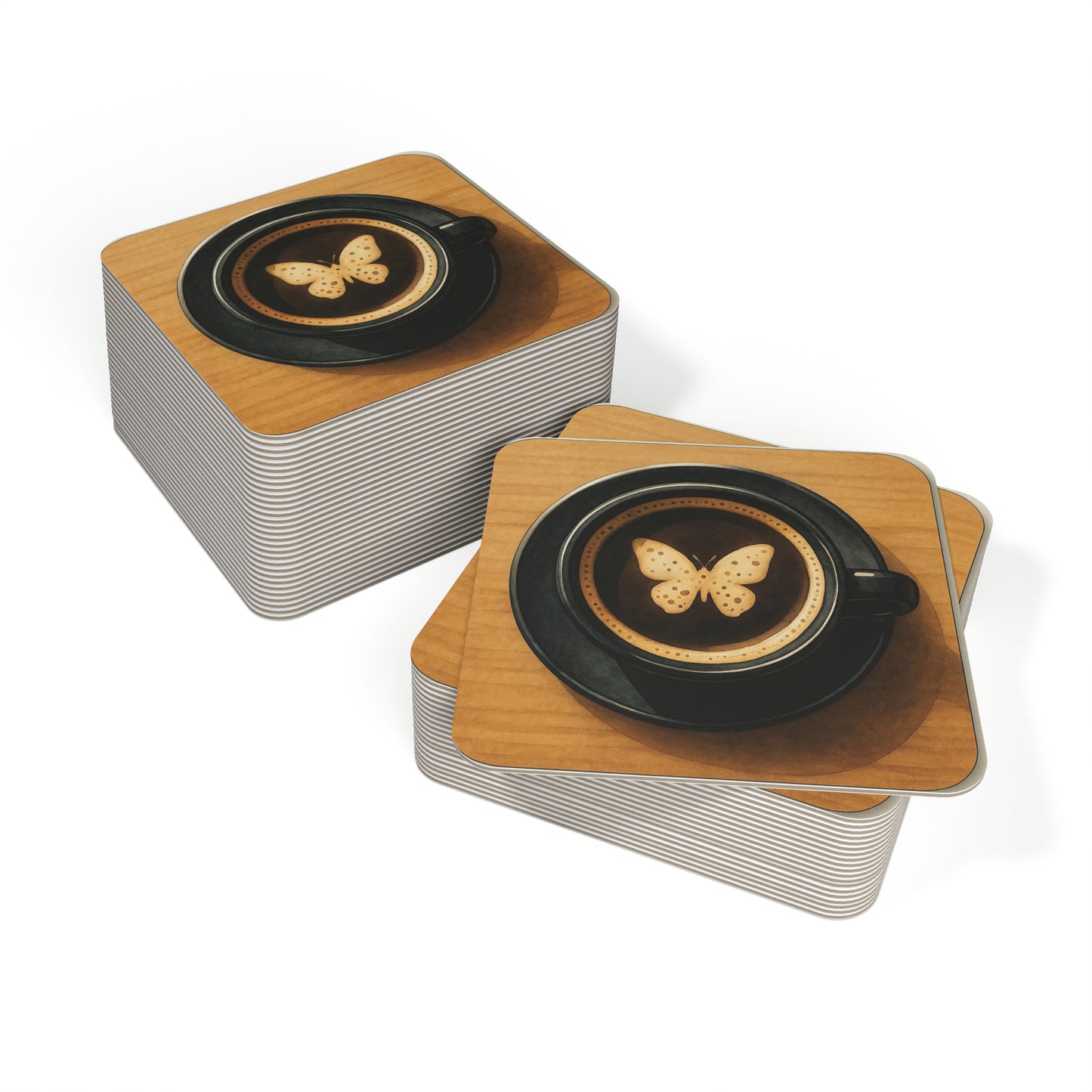 Butterfly Coffee Coasters Set of 50 or 100, Decorative Drink Coasters, Home & Kitchen, Gifts for Coffee Lovers, Butterfly Theme Decor