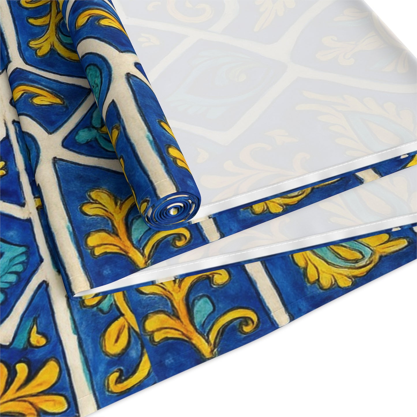 Elegant Floral Table Runner, Bohemian Dining Decor, Cotton and Polyester Tablecloth, Holiday Table Decor, Unique Housewarming Gift