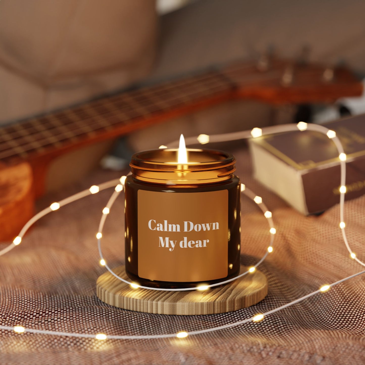 Calm Down Scented Soy Candle - Relaxation Gift, Aroma Therapy, Cozy Home Decor, Self-Care Essential, Mindfulness
