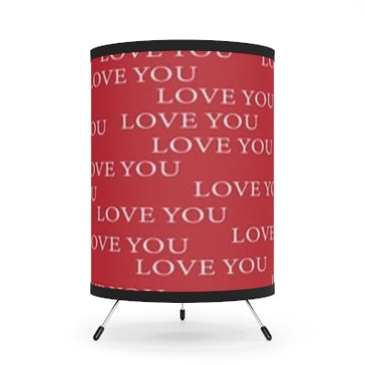 Romantic Tripod Lamp, Love You Shade, Gift for Couples, Bedroom Decor, Valentine's Day, Unique Home Accents, Modern Lighting