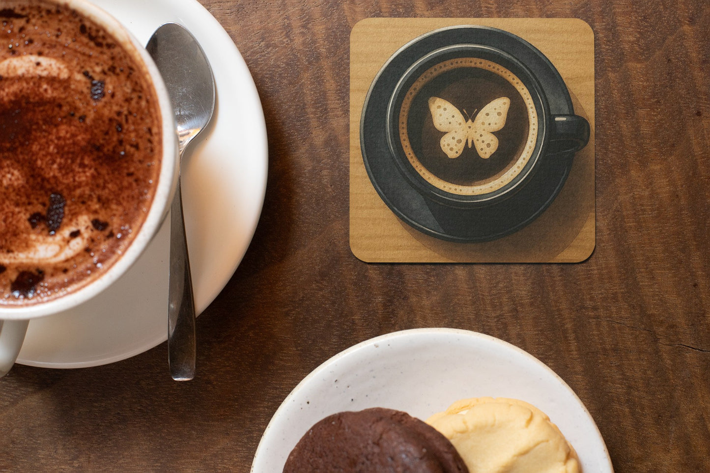 Butterfly Coffee Coasters Set of 50 or 100, Decorative Drink Coasters, Home & Kitchen, Gifts for Coffee Lovers, Butterfly Theme Decor