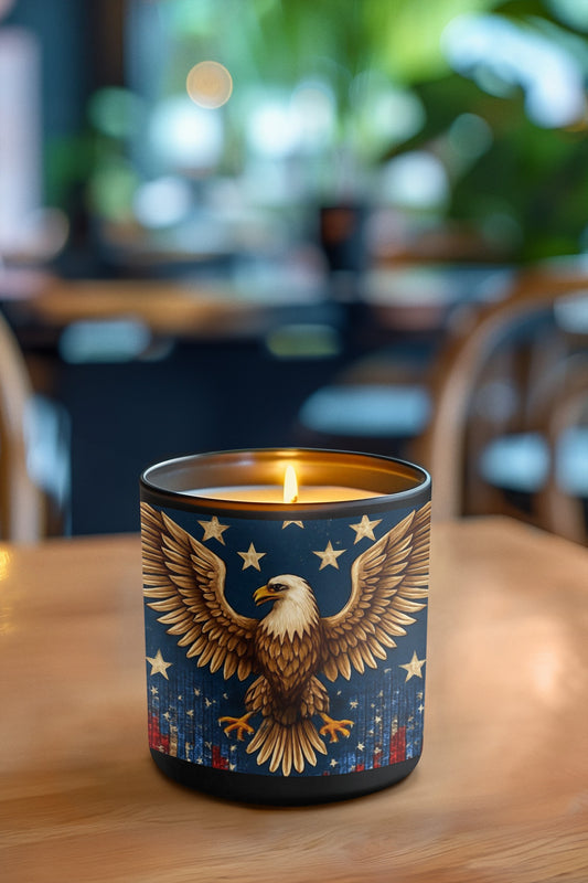 Patriotic Eagle Scented Candle | 9oz Soy Wax | Home Decor, Gift for Independence Day, Relaxation, Front Porch, Aromatherapy