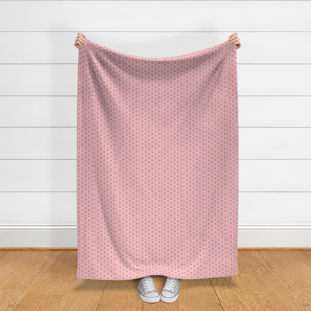 Fabric in Blush Pink Polka Dot Pattern