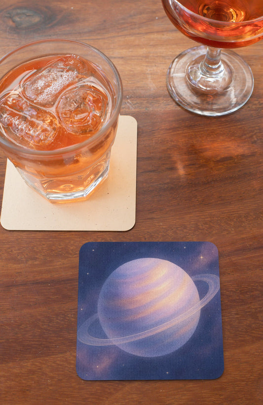 Celestial Coaster Set - Planet-Themed Cork Coasters, Home Decor, Planetary Gift, Astronomy Lover, Kitchen Accessory