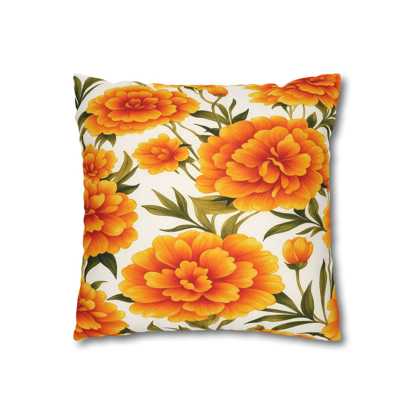 Vibrant Floral Pillowcase, Decorative Floral Cushion Cover, Bohemian Home Decor, Gift for Her, Spring Decor