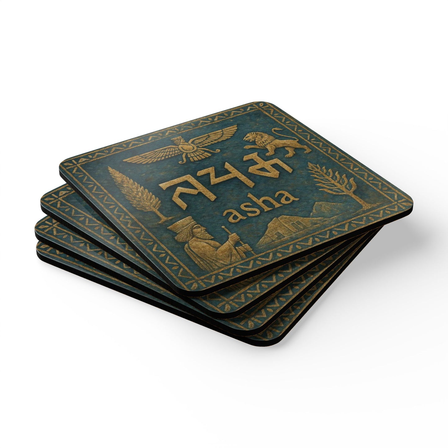 Exotic Corkwood Coaster Set | Handmade Coasters for Home Decor, Unique Gifts, Protection for Tables, Eco-Friendly Drinkware