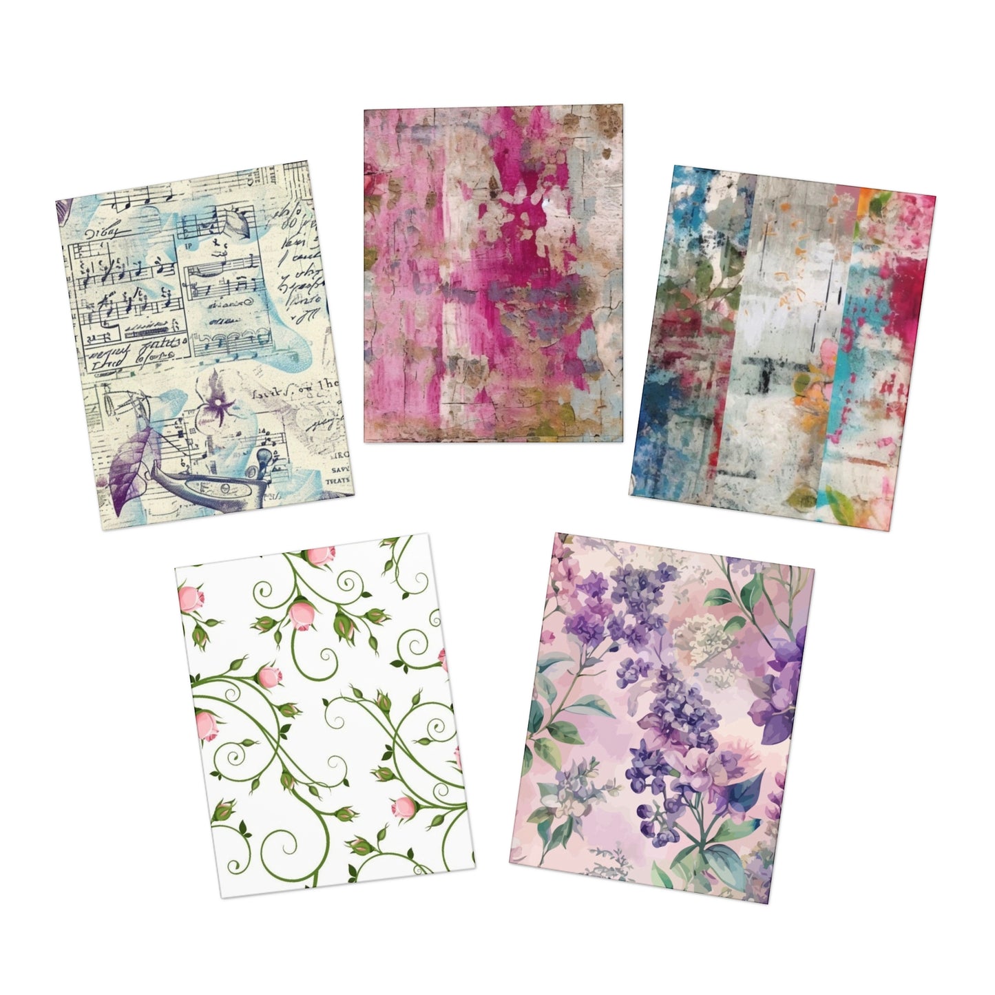 Multi-Design Greeting Cards (5-Pack) - Versatile Cards for Any Occasion, Blank Cards for Notes, Birthday Cards, Holiday Greetings, [...]
