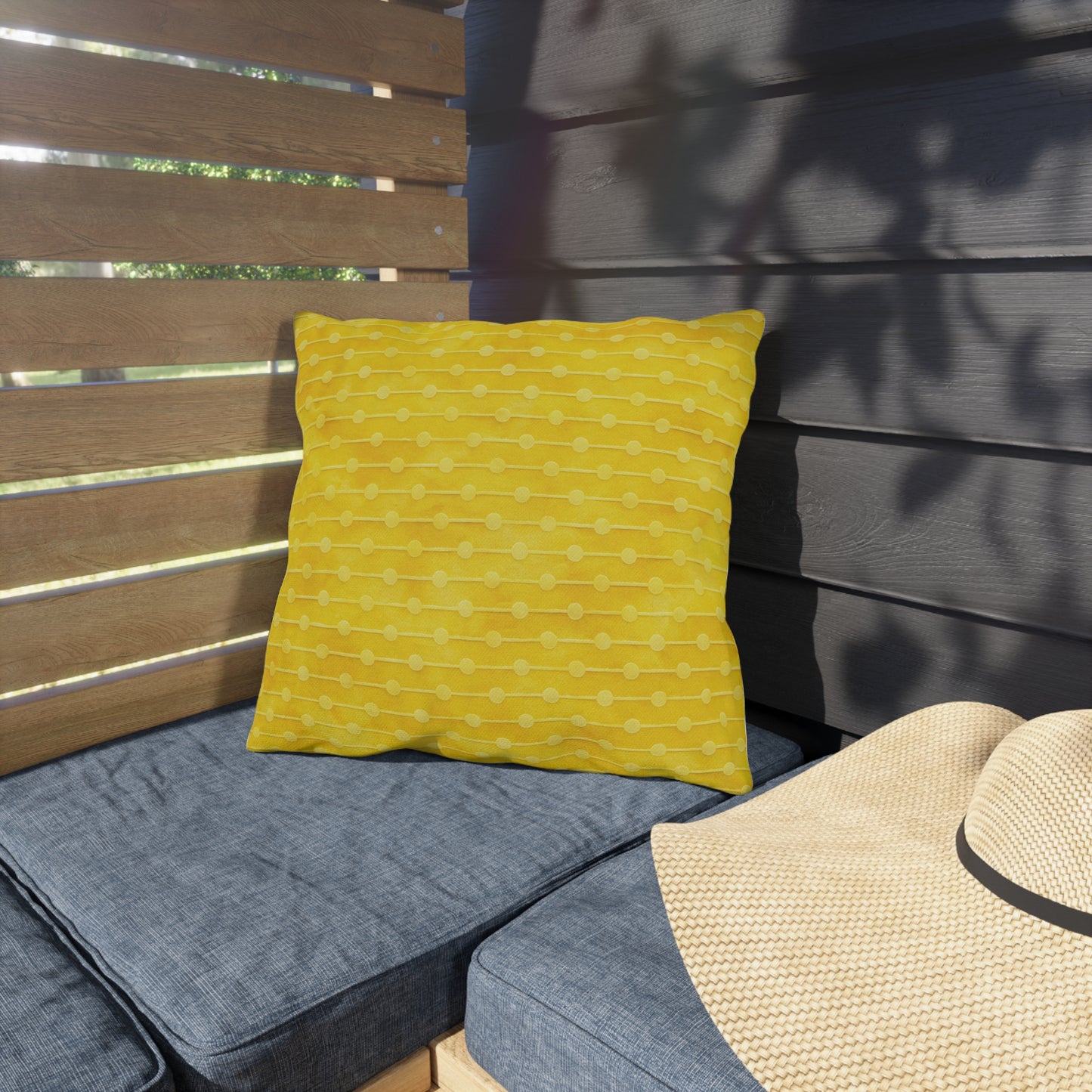 Vibrant Yellow Outdoor Pillows, Patio Decor, Garden Cushions, Summer Home Accessories, Bright Throw Pillows, Yellow Pillow