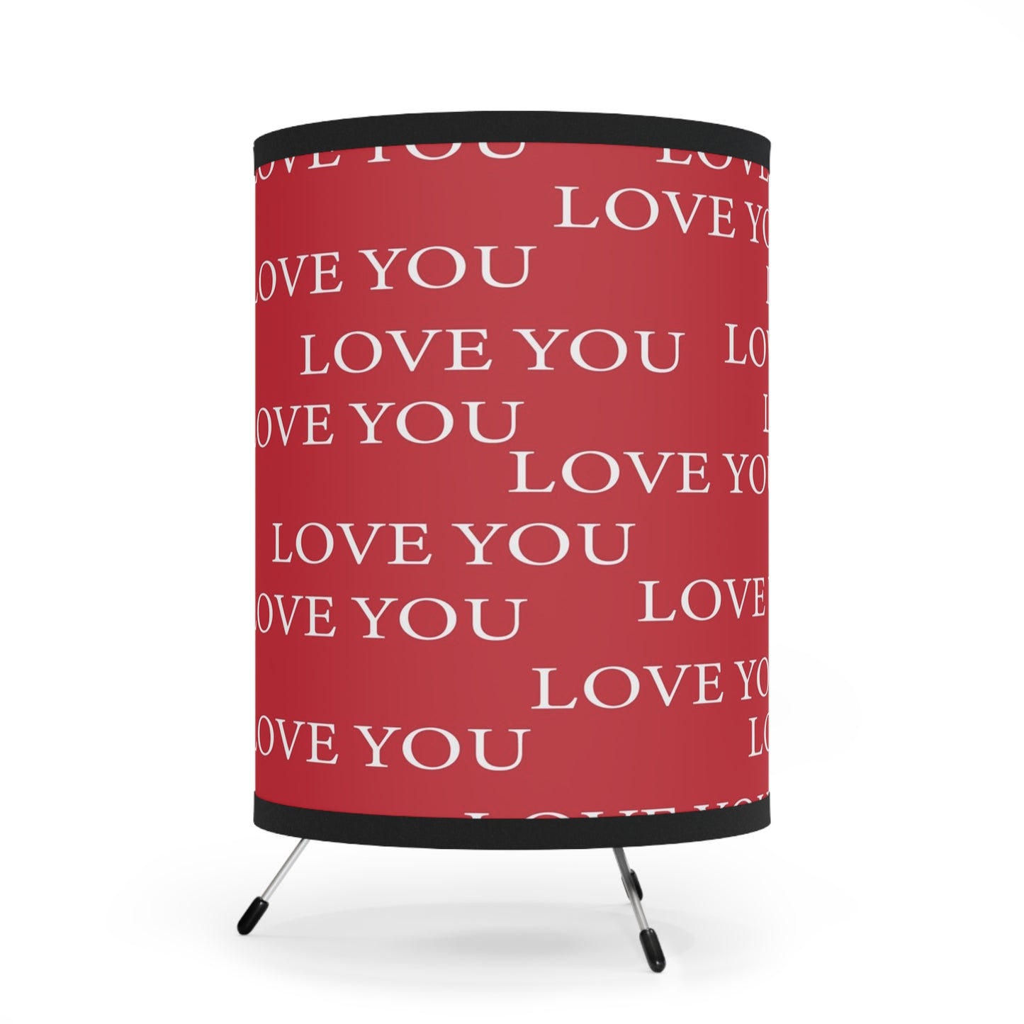 Romantic Tripod Lamp, Love You Shade, Gift for Couples, Bedroom Decor, Valentine's Day, Unique Home Accents, Modern Lighting