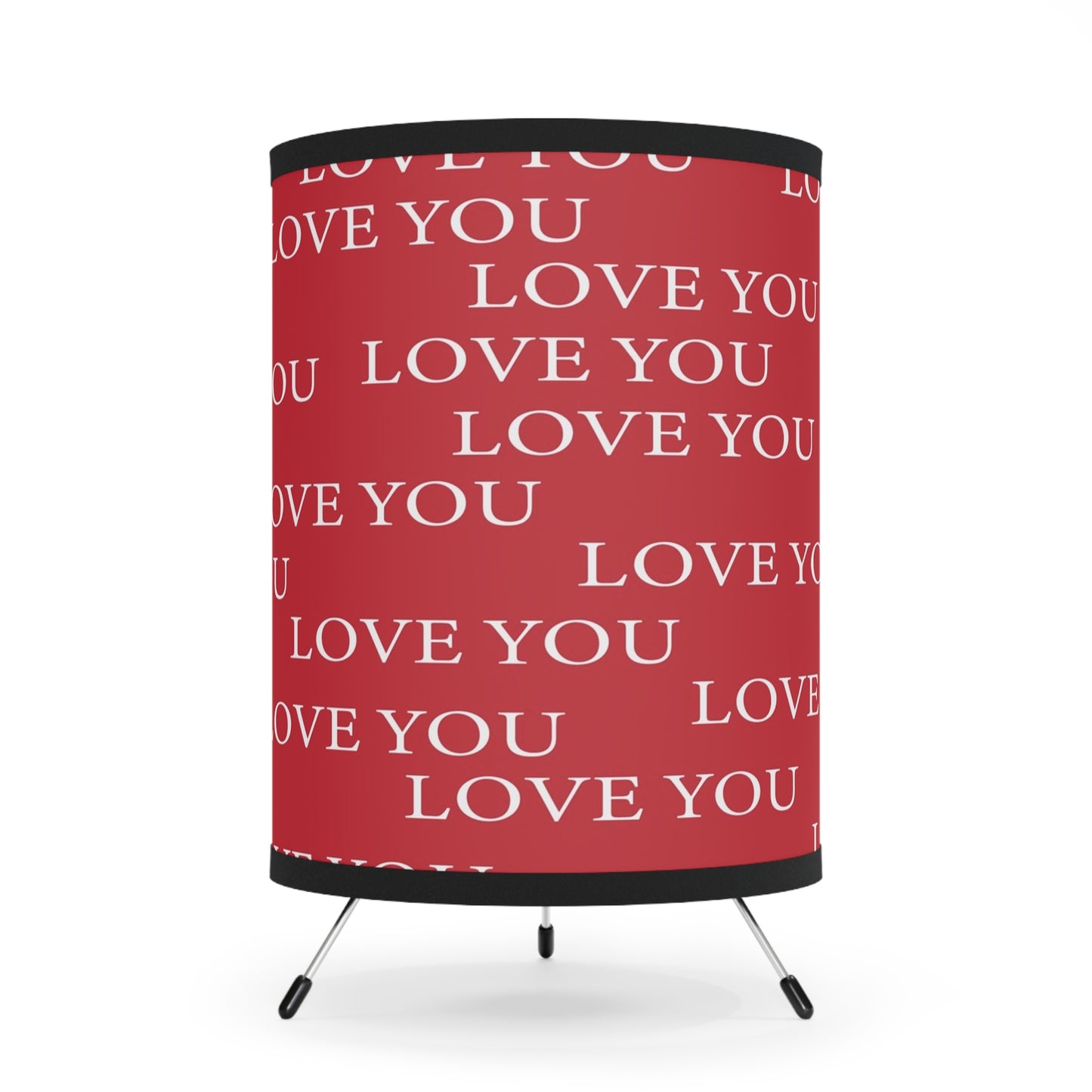 Romantic Tripod Lamp, Love You Shade, Gift for Couples, Bedroom Decor, Valentine's Day, Unique Home Accents, Modern Lighting