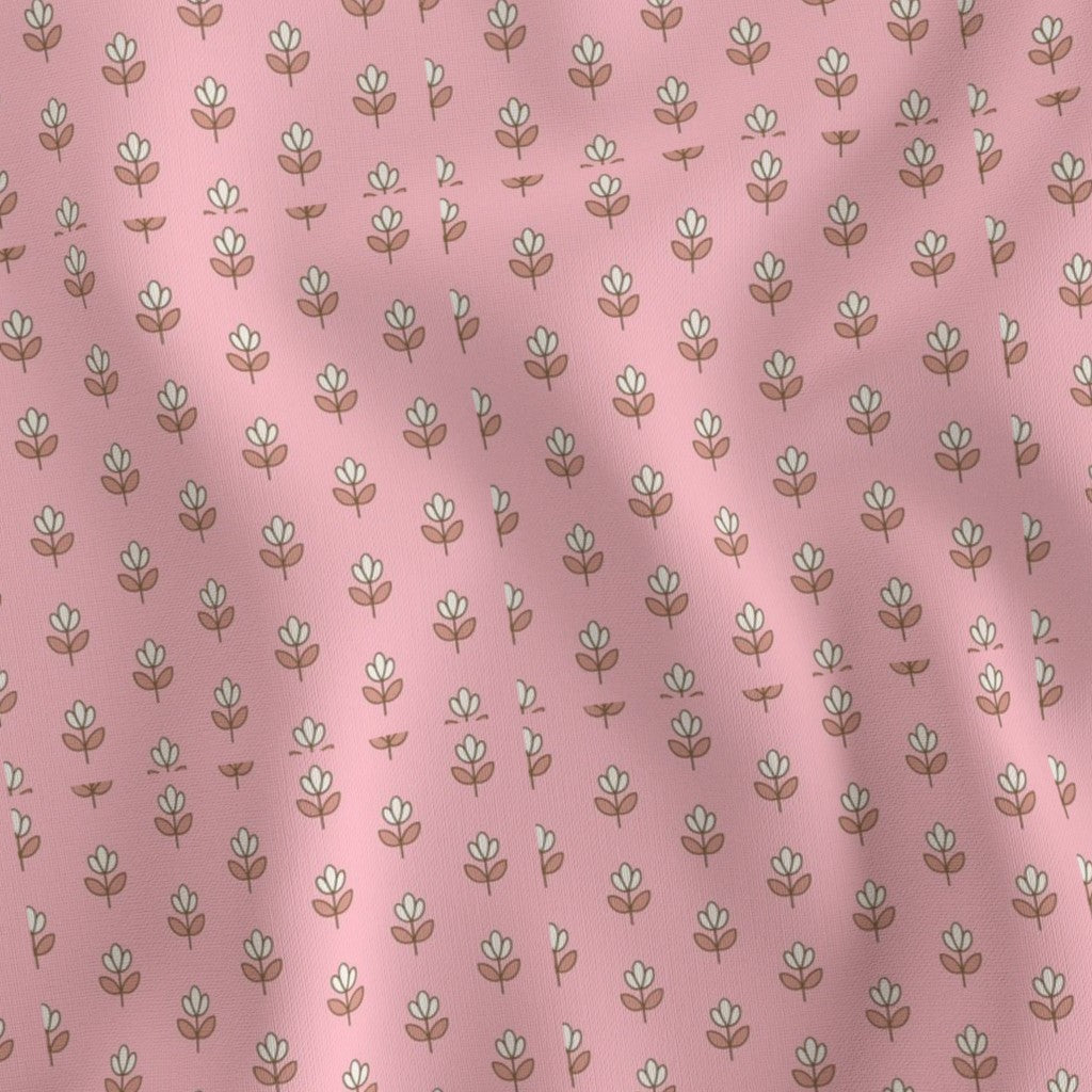Fabric in Blush Pink Polka Dot Pattern