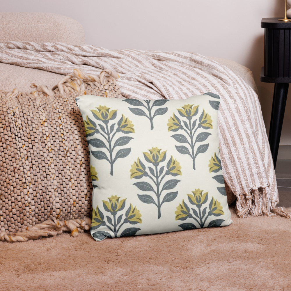 Botanical Block Print Pillow