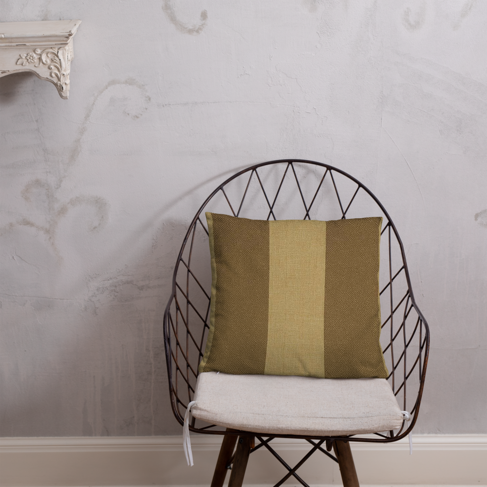 Earth Tone Striped Linen Pillow