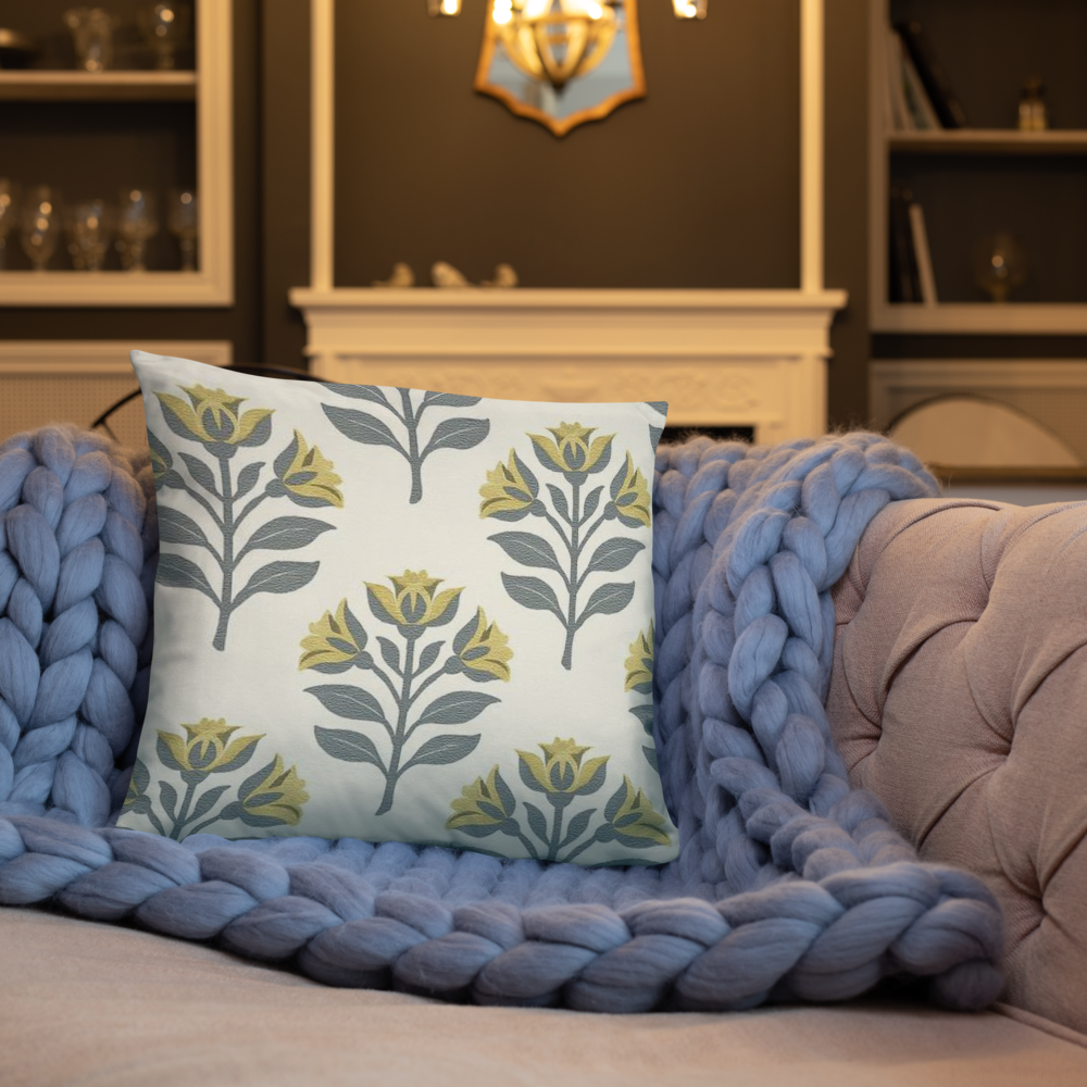 Botanical Block Print Pillow