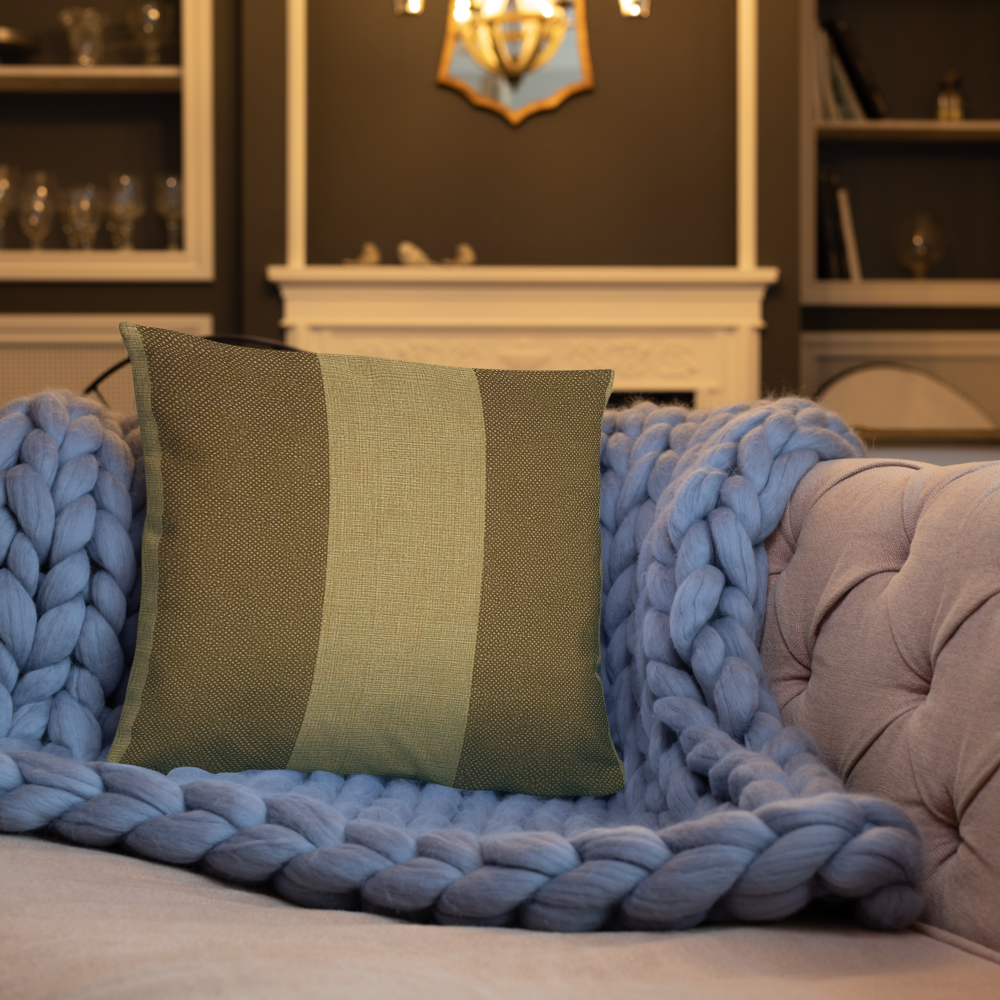 Earth Tone Striped Linen Pillow