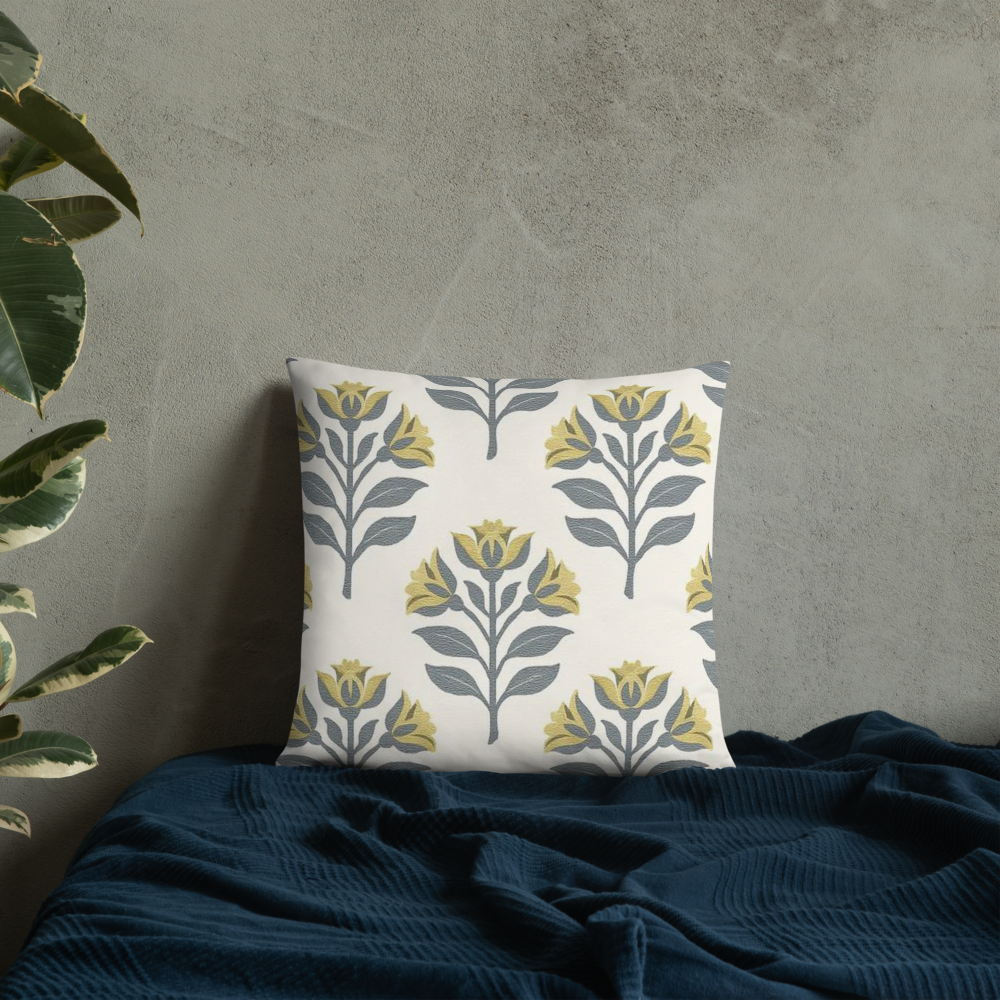 Botanical Block Print Pillow