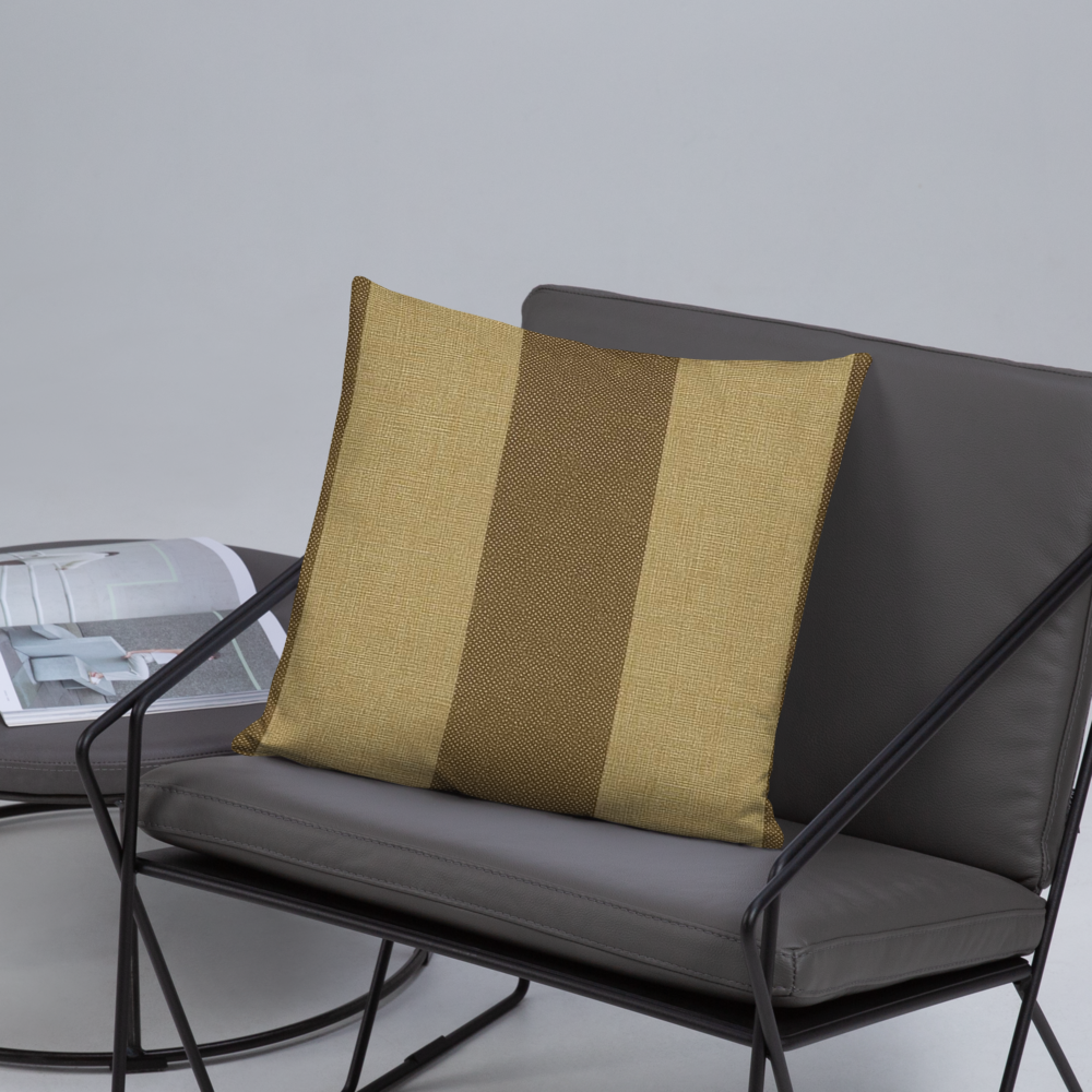 Earth Tone Striped Linen Pillow