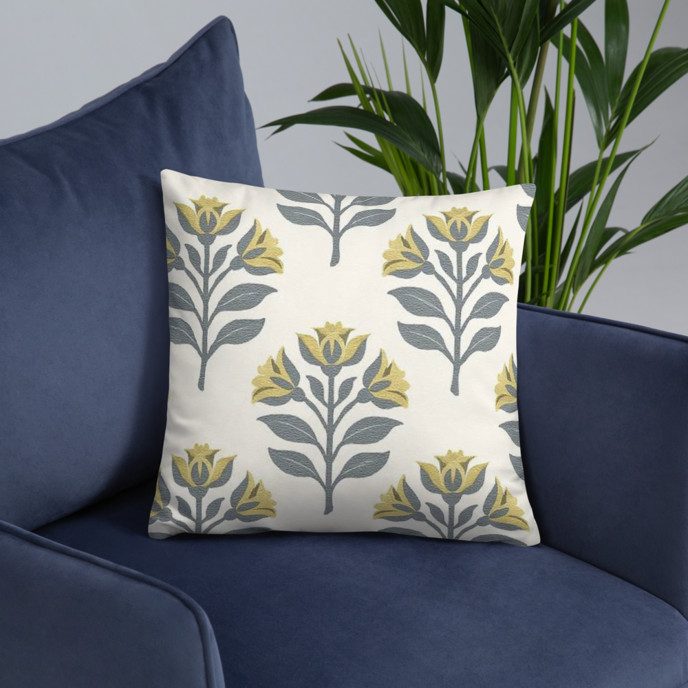 Botanical Block Print Pillow