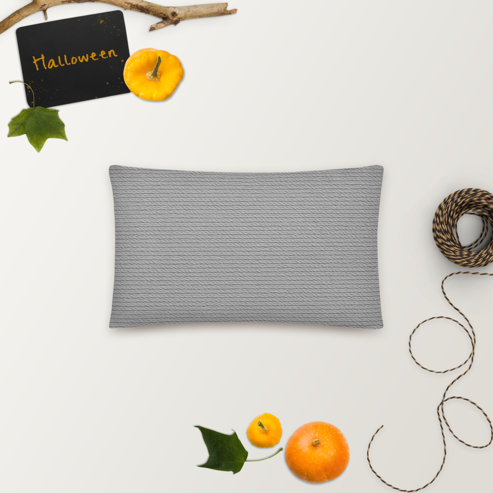 Textured Gray Minimalist Decorative Pillow