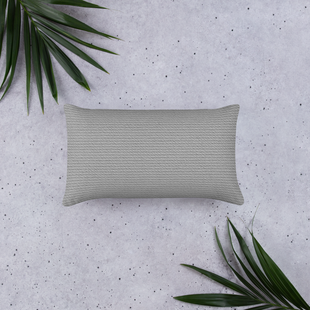 Textured Gray Minimalist Decorative Pillow