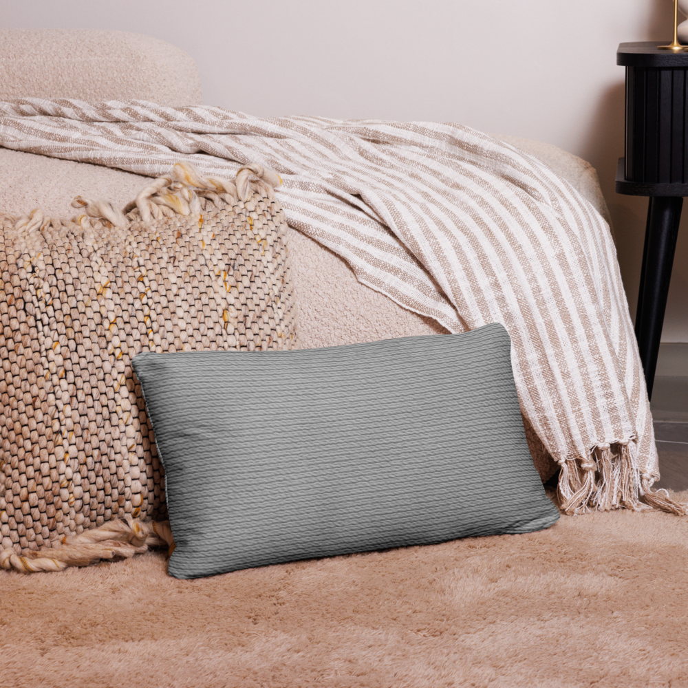 Textured Gray Minimalist Decorative Pillow