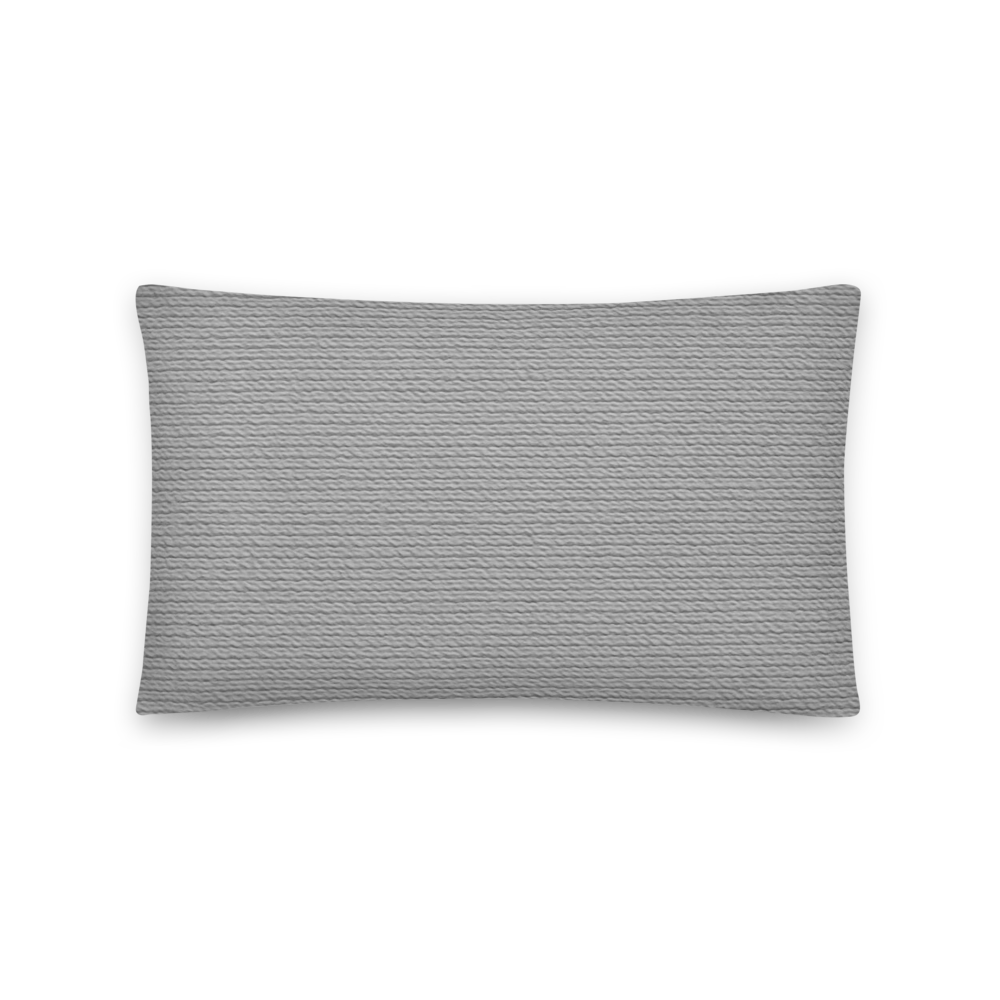 Textured Gray Minimalist Decorative Pillow