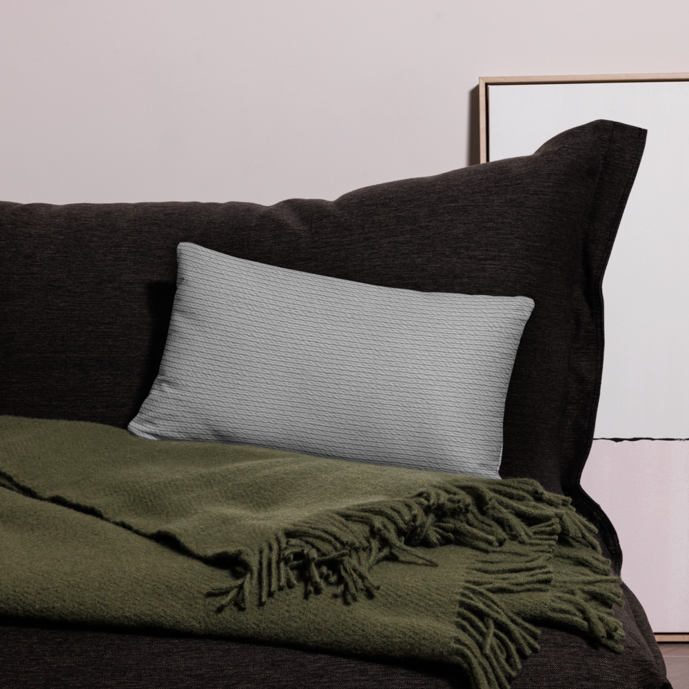 Textured Gray Minimalist Decorative Pillow