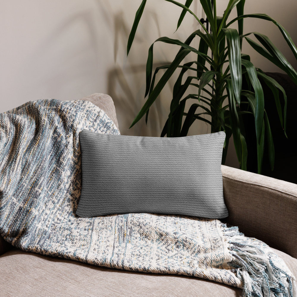 Textured Gray Minimalist Decorative Pillow