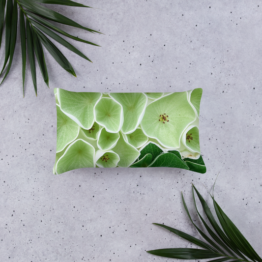 Lime Petal Botanical Pillow