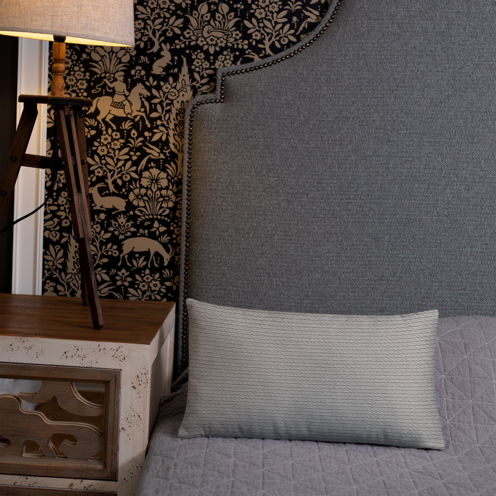 Textured Gray Minimalist Decorative Pillow