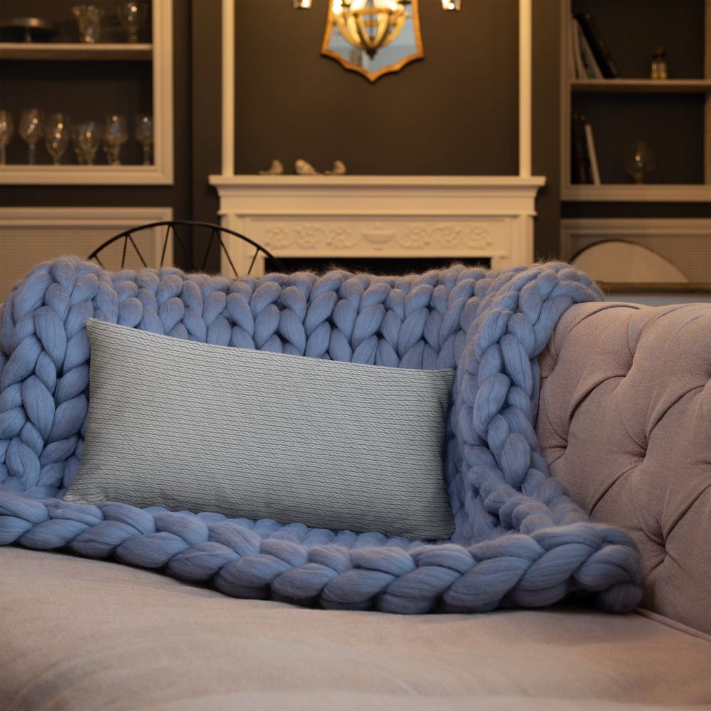 Textured Gray Minimalist Decorative Pillow