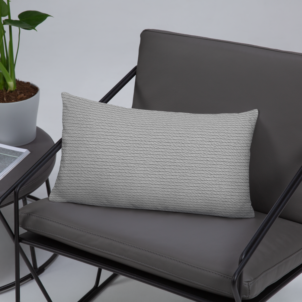 Textured Gray Minimalist Decorative Pillow
