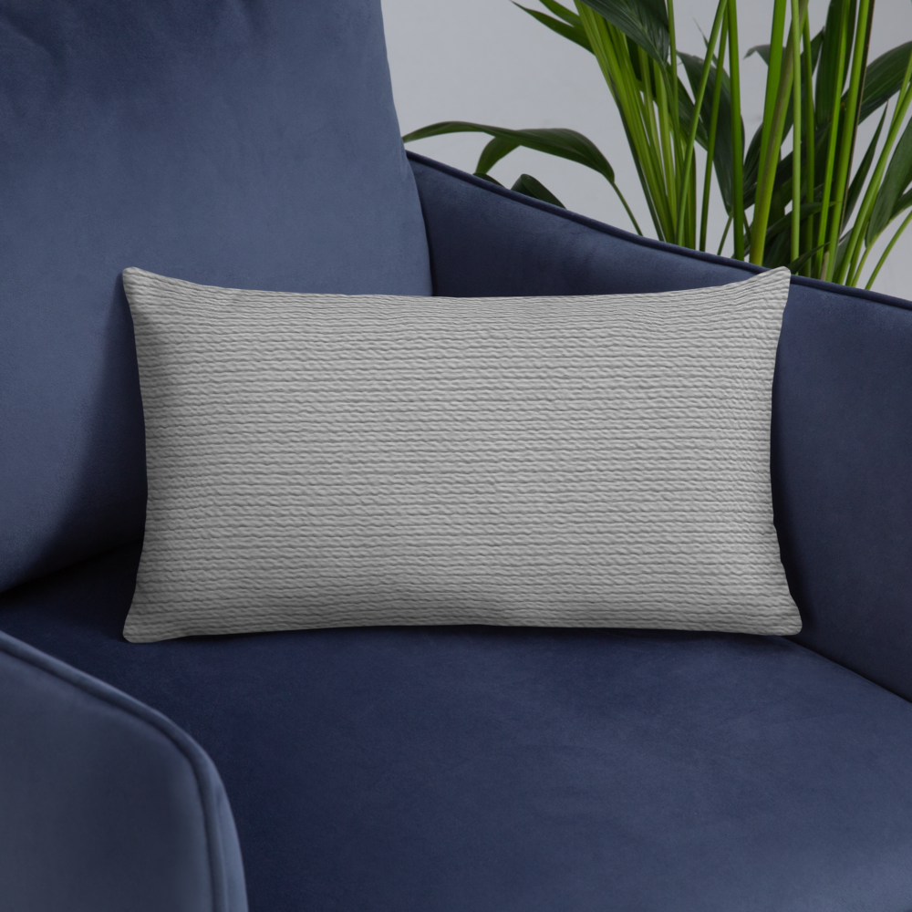 Textured Gray Minimalist Decorative Pillow