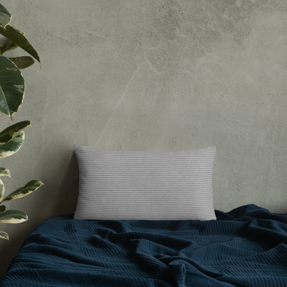 Textured Gray Minimalist Decorative Pillow
