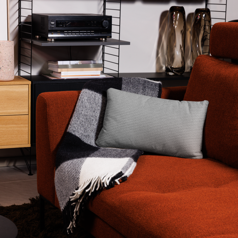 Textured Gray Minimalist Decorative Pillow