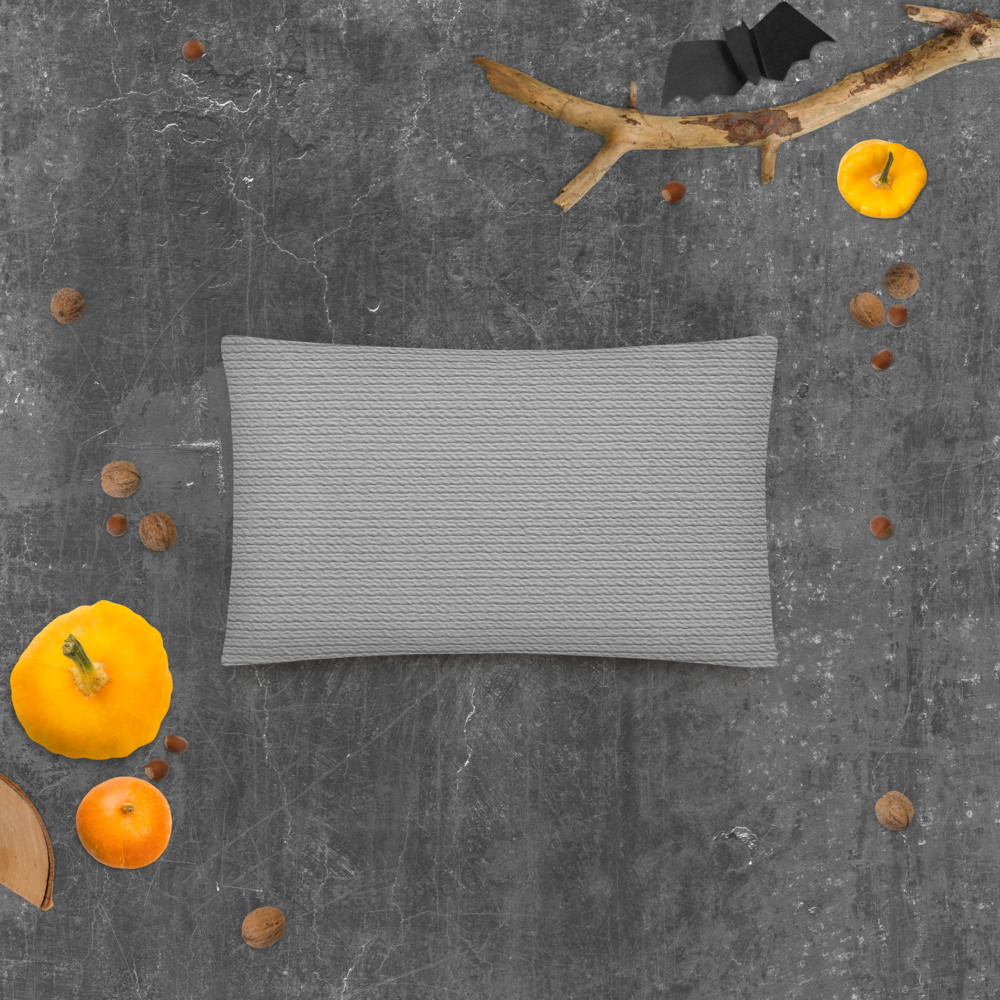 Textured Gray Minimalist Decorative Pillow