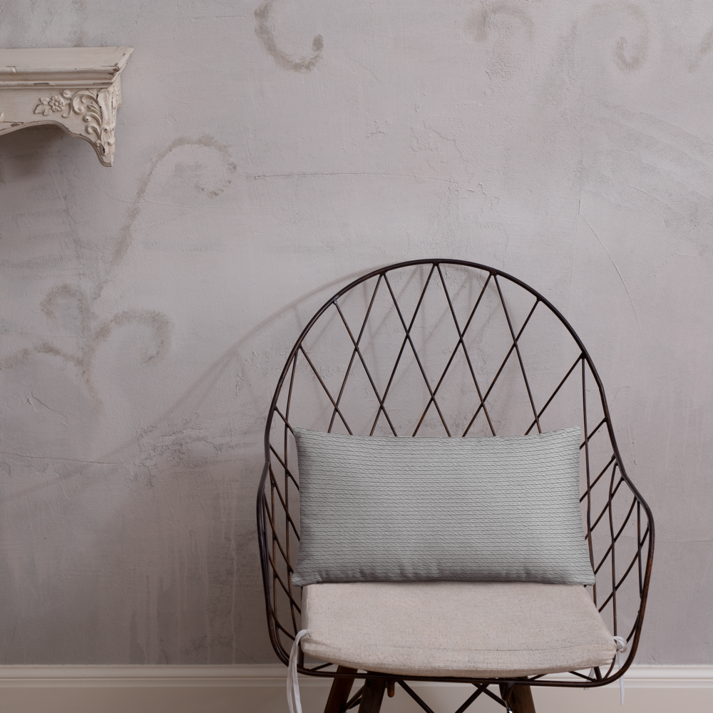 Textured Gray Minimalist Decorative Pillow