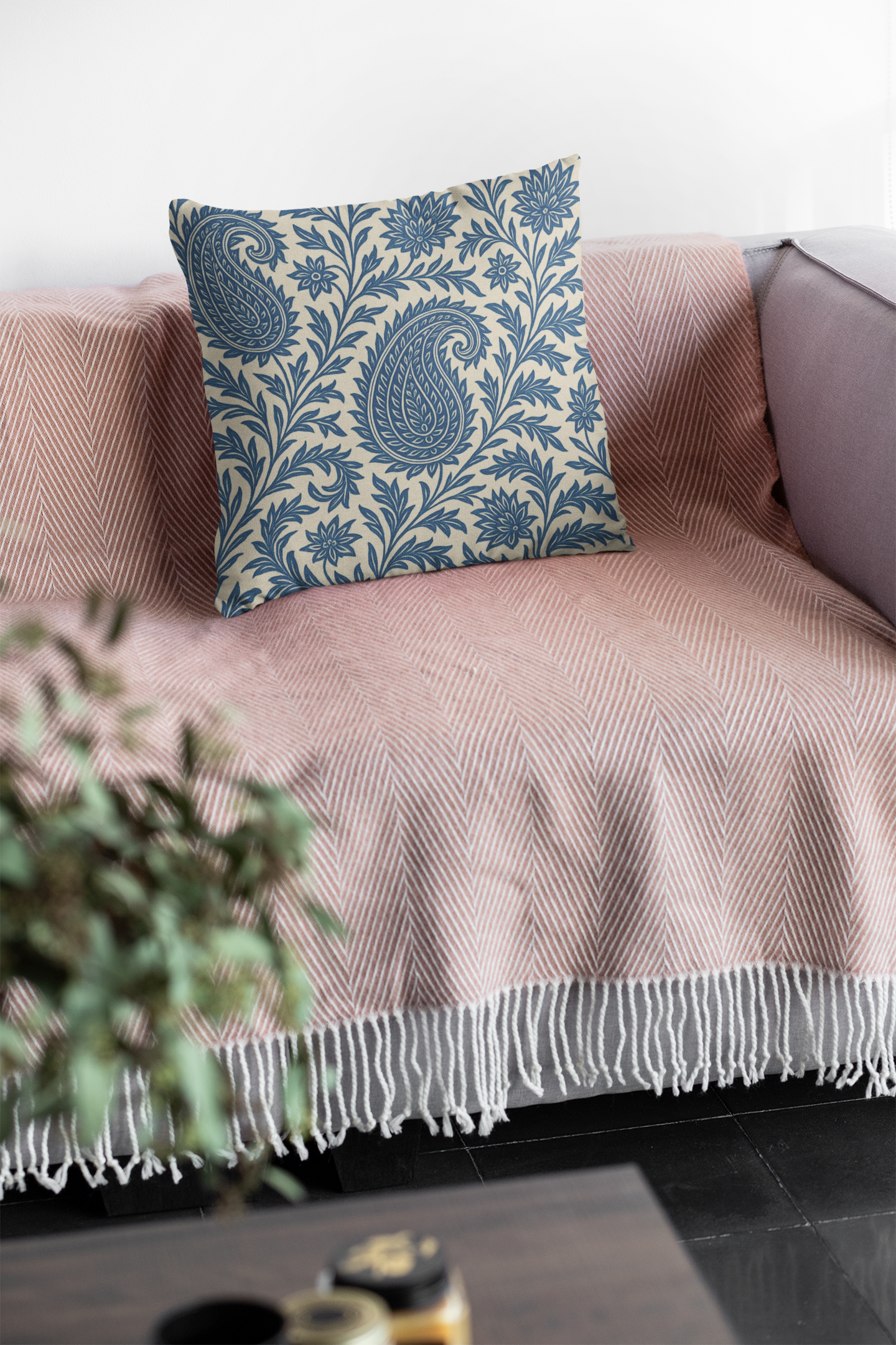 Outdoor Pillows in Elegant Paisley Design, Boho Chic Decor, Garden Accent, Patio Cushion, Outdoor Living, Home Decoration