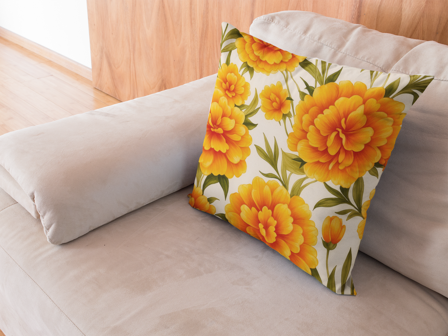 Vibrant Floral Pillowcase, Decorative Floral Cushion Cover, Bohemian Home Decor, Gift for Her, Spring Decor