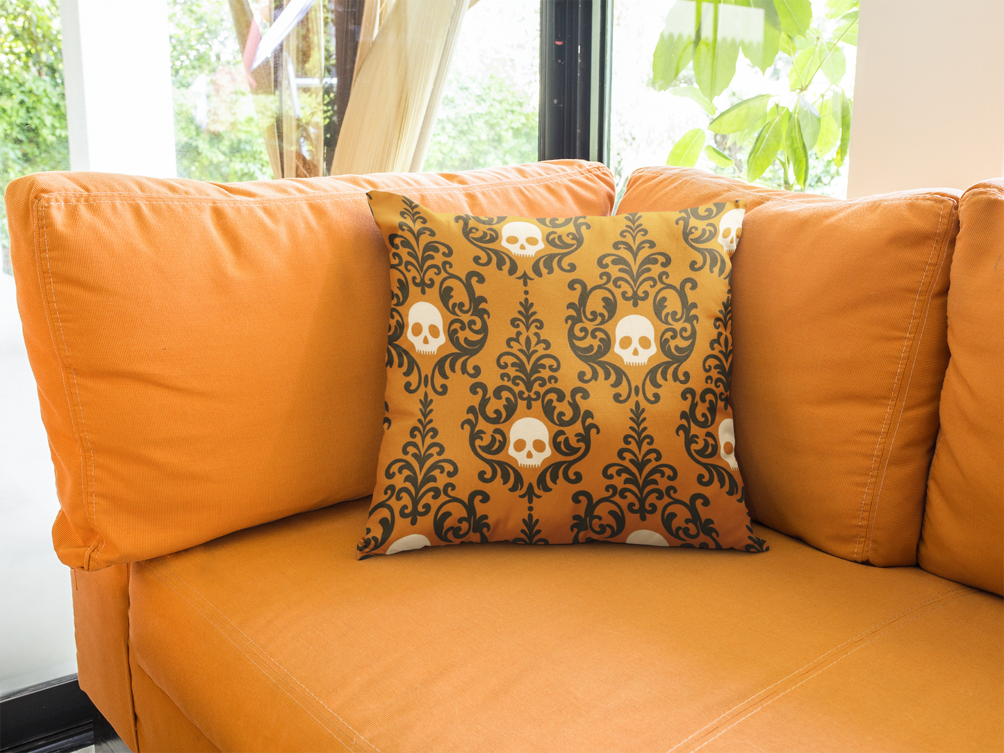 Stylish Skull Outdoor Pillows | Halloween Decor, Patio Throws, Decorative Cushions, Boho Home Accents, Unique Gifts