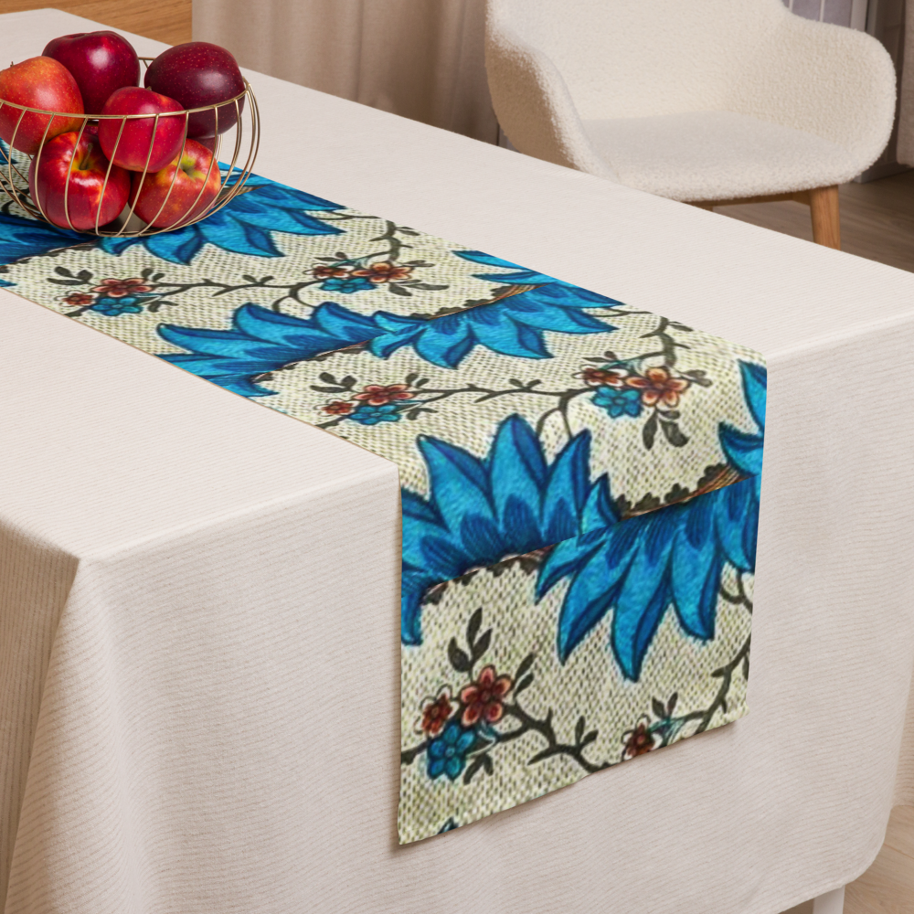Blue Blossom Table Runner - Persian Floral