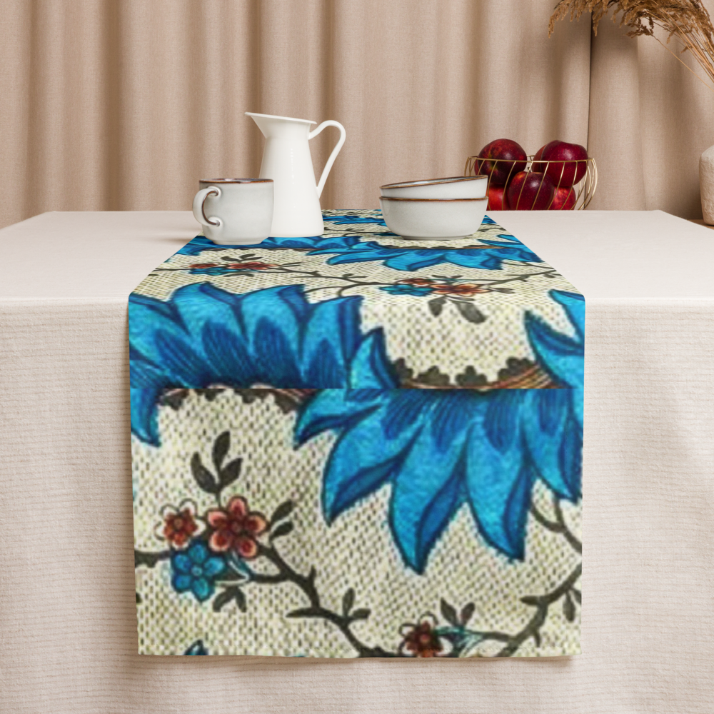 Blue Blossom Table Runner - Persian Floral