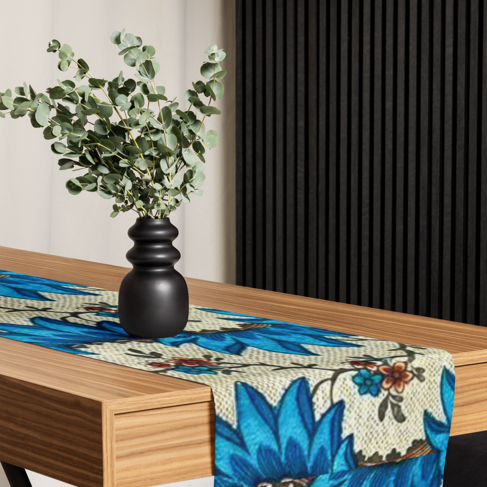 Blue Blossom Table Runner - Persian Floral